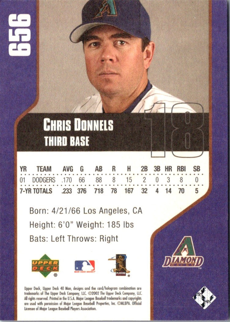 2002 Upper Deck 40-Man Chris Donnels