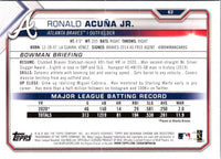2021 Bowman Ronald AcuÃ±a Jr. #62
