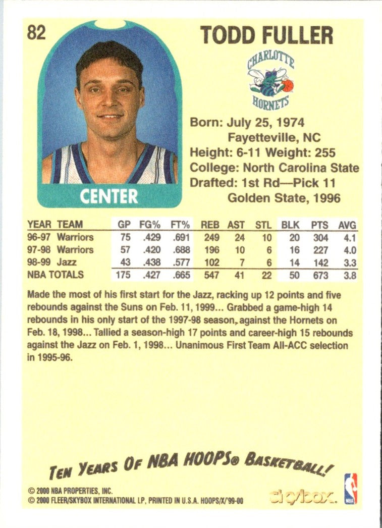 1999 Hoops Decade Todd Fuller