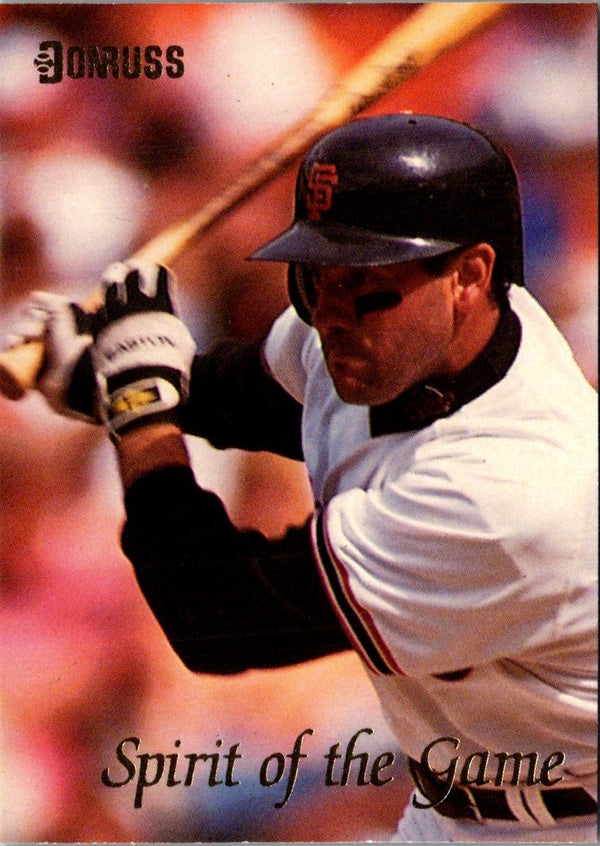 1993 Donruss Spirit of the Game Will Clark #SG8