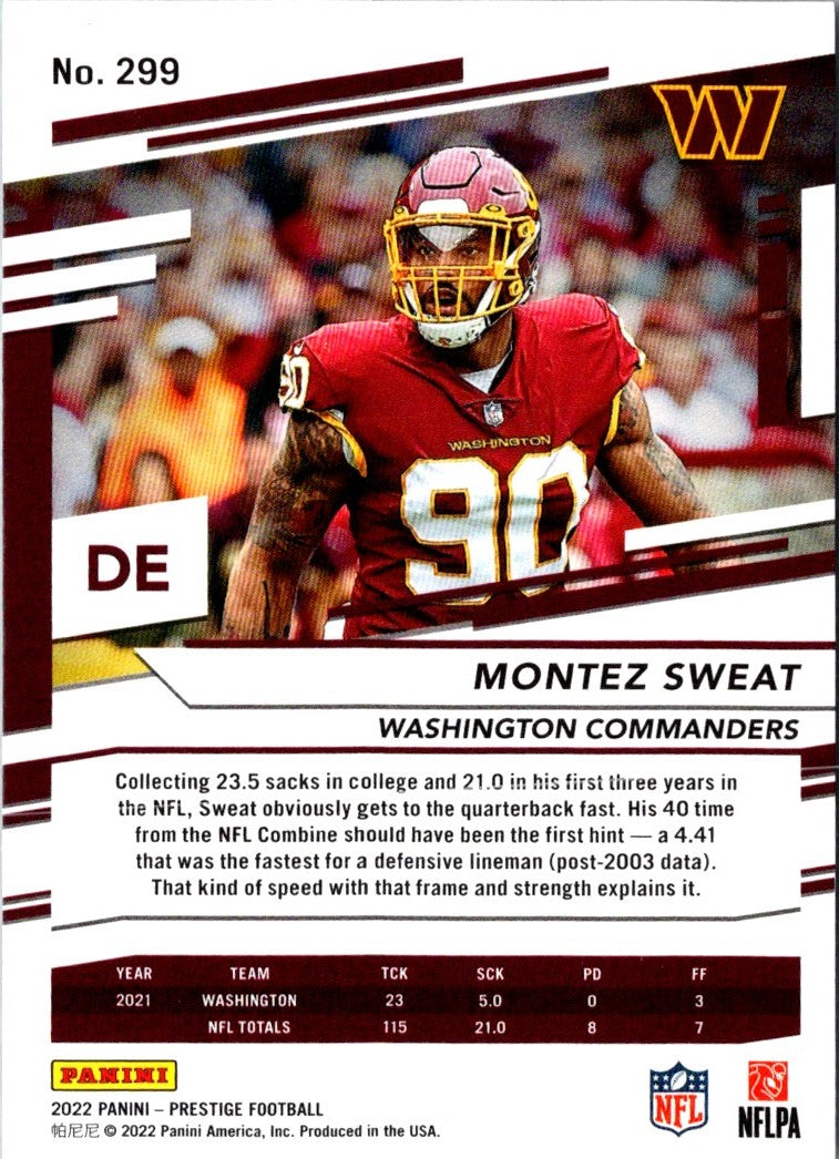 2022 Panini Prestige Montez Sweat