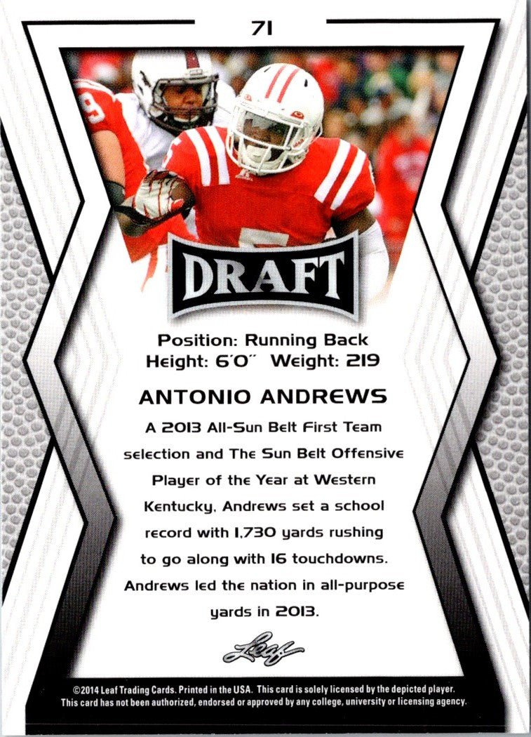 2014 Leaf Draft Antonio Andrews