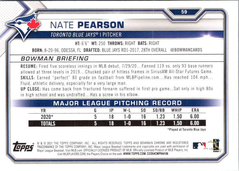 2021 Bowman Nate Pearson