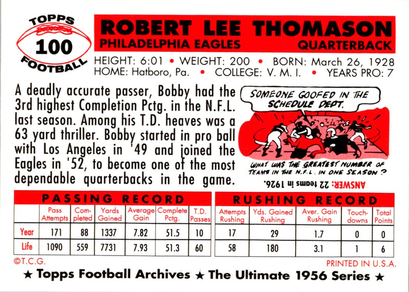 1994 Topps Archives 1956 Bobby Thomason