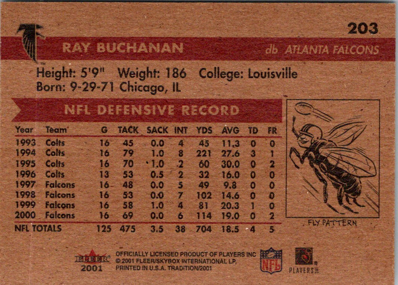 2001 Fleer Tradition Glossy Ray Buchanan