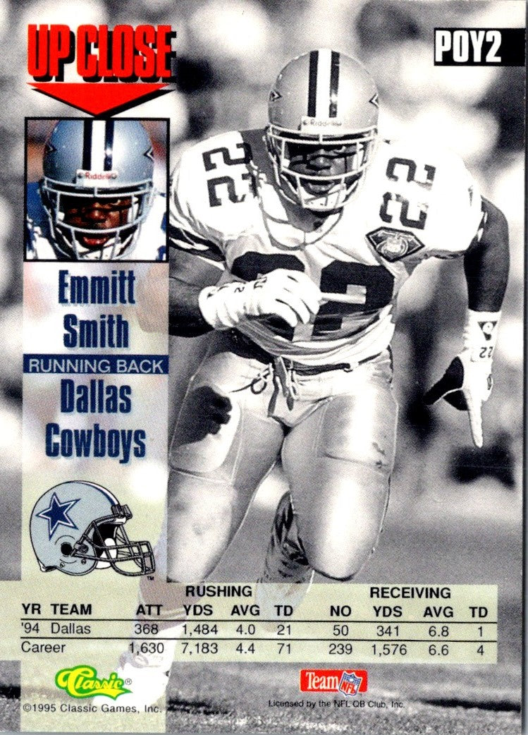 1995 Classic Images Limited Live Focused Blue Emmitt Smith/Troy Aikman