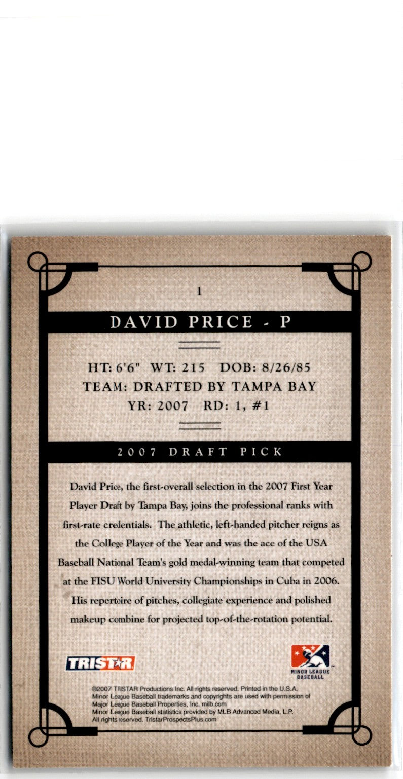 2007 Tristar Prospects Plus David Price