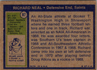 1972 Topps Richard Neal #87 Rookie