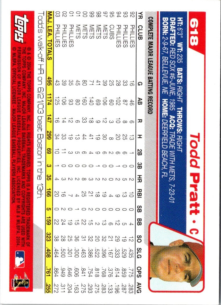 2004 Topps Todd Pratt