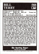 1992 Conlon Collection TSN Bill Terry