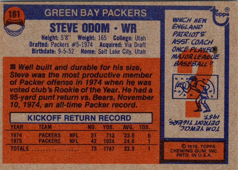 1976 Topps Steve Odom