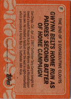 1988 Topps Wax Box Cards Tony Gwynn #F