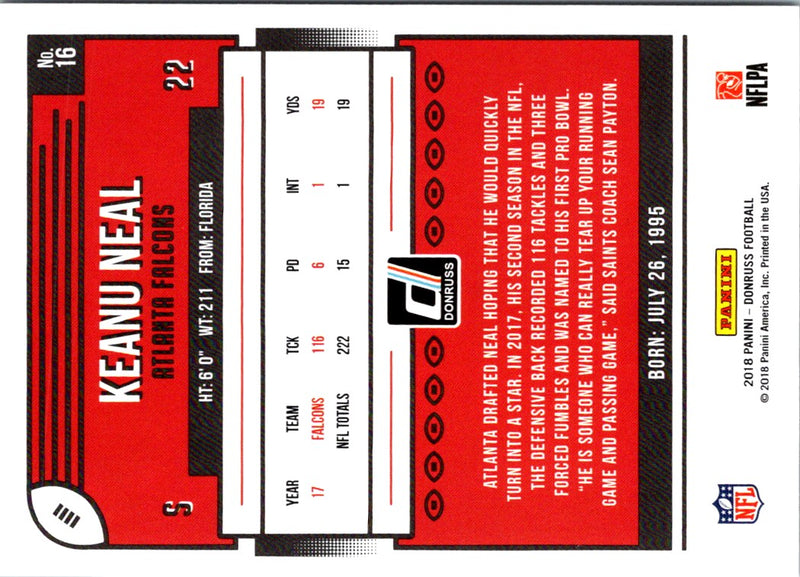 2018 Donruss Keanu Neal