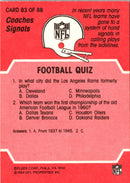 1984 Fleer Team Action Coaches signals