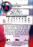 2023 Bowman Platinum Zach Neto #102 Rookie