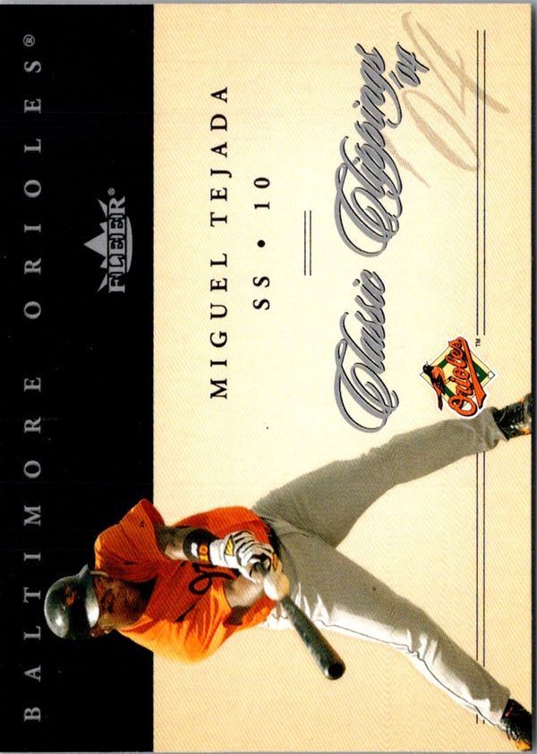 2004 Fleer Classic Clippings Miguel Tejada #54