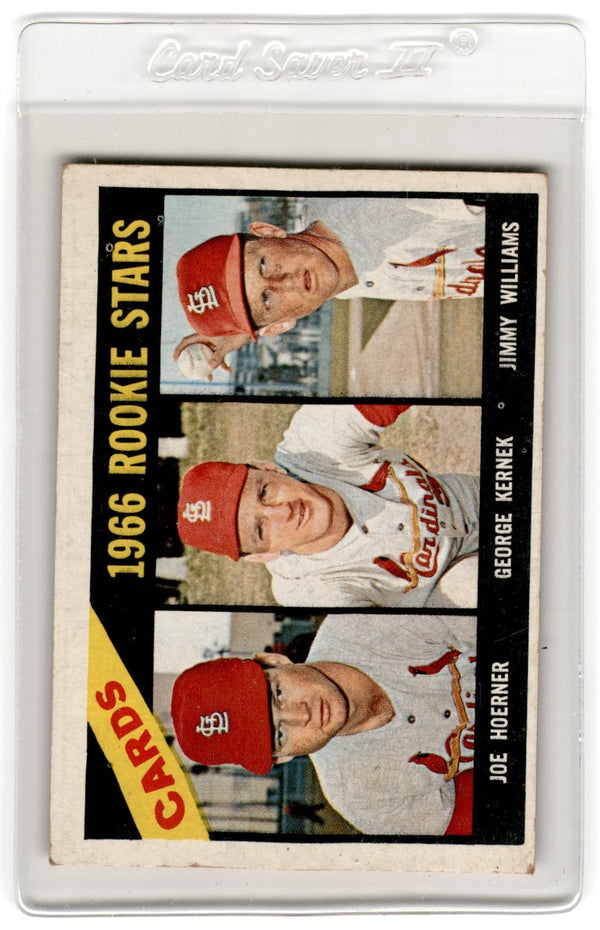 1966 Topps Cardinals Rookies - Joe Hoerner/George Kernek/Jimmy Williams #544 Rookie EX