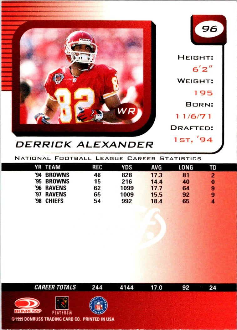 1999 Leaf Rookies & Stars Derrick Alexander