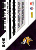 2010 Panini Threads Joe Webb #246 Rookie