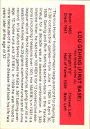 1987 Hygrade All-Time Greats Lou Gehrig