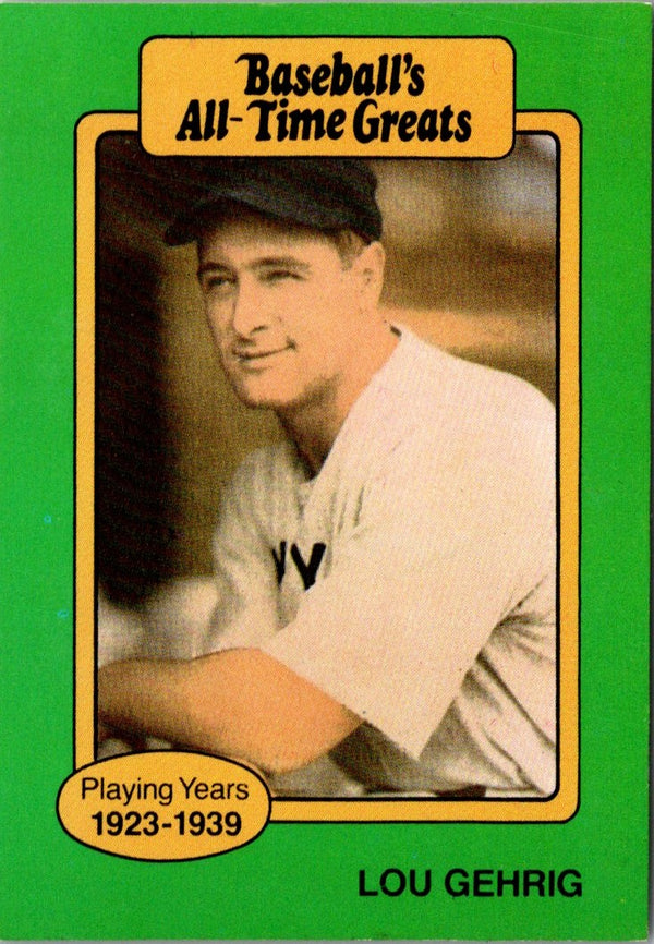 1987 Hygrade All-Time Greats Lou Gehrig #NNO