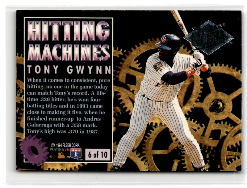 1995 Fleer League Leaders Tony Gwynn