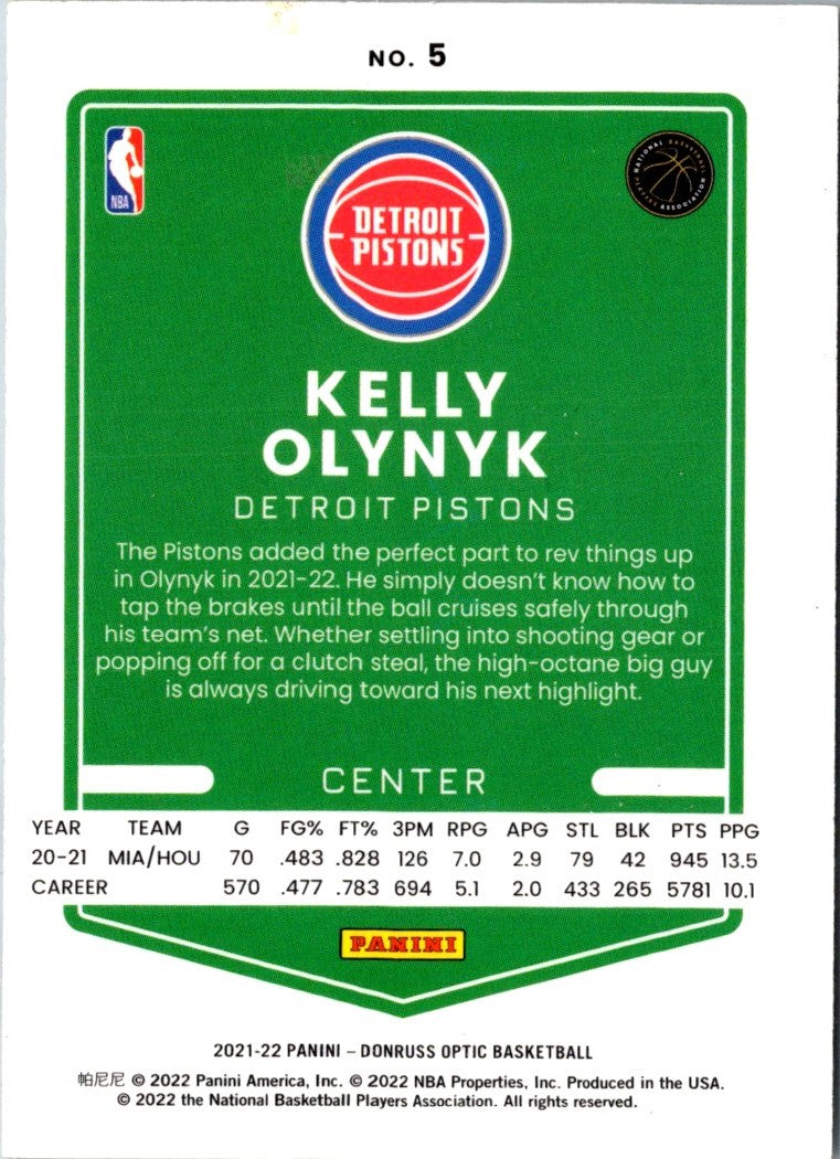 2021 Donruss Optic Blue Kelly Olynyk