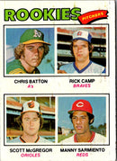 1977 Topps Rookie Pitchers - Chris Batton/Rick Camp/Scott McGregor/Manny Sarmiento