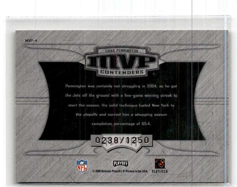 2005 Playoff Contenders MVP Gold Chad Pennington