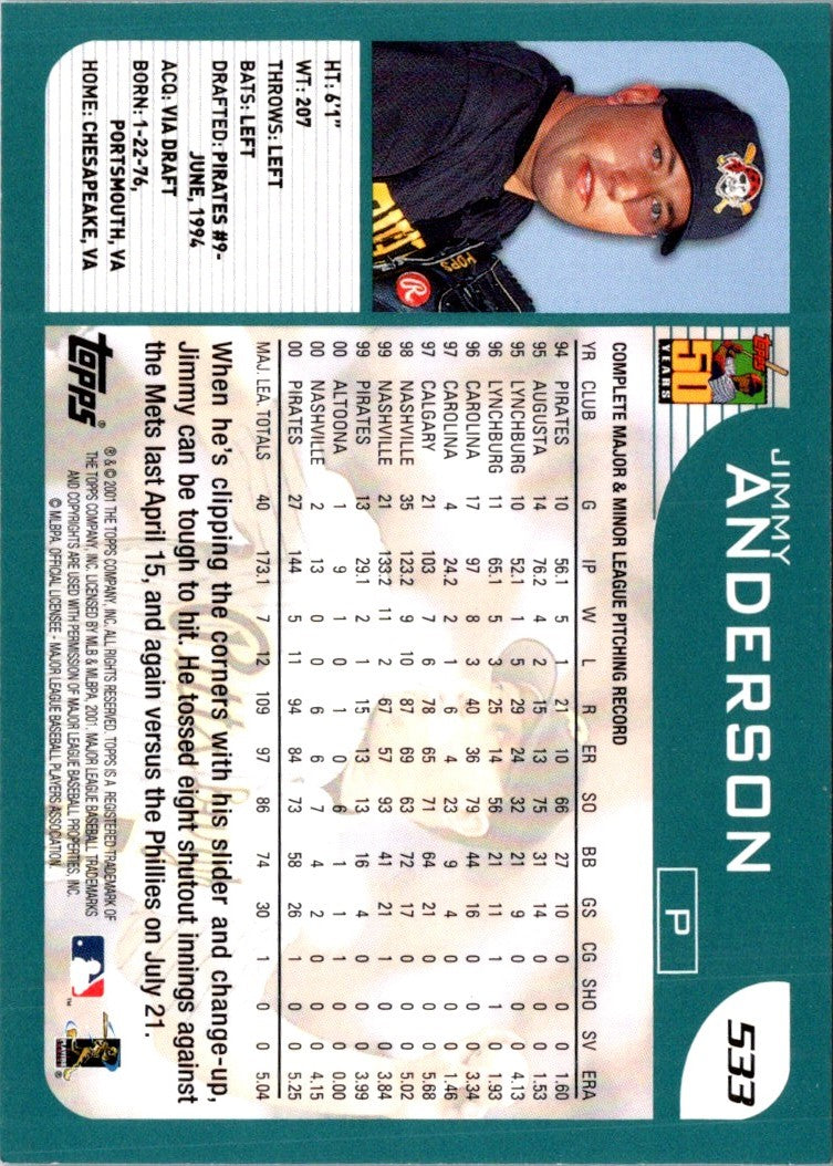 2001 Topps Jimmy Anderson