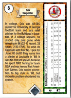 1989 Upper Deck Cris Carpenter #8 Rookie