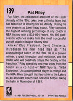 1991 Fleer Pat Riley #139