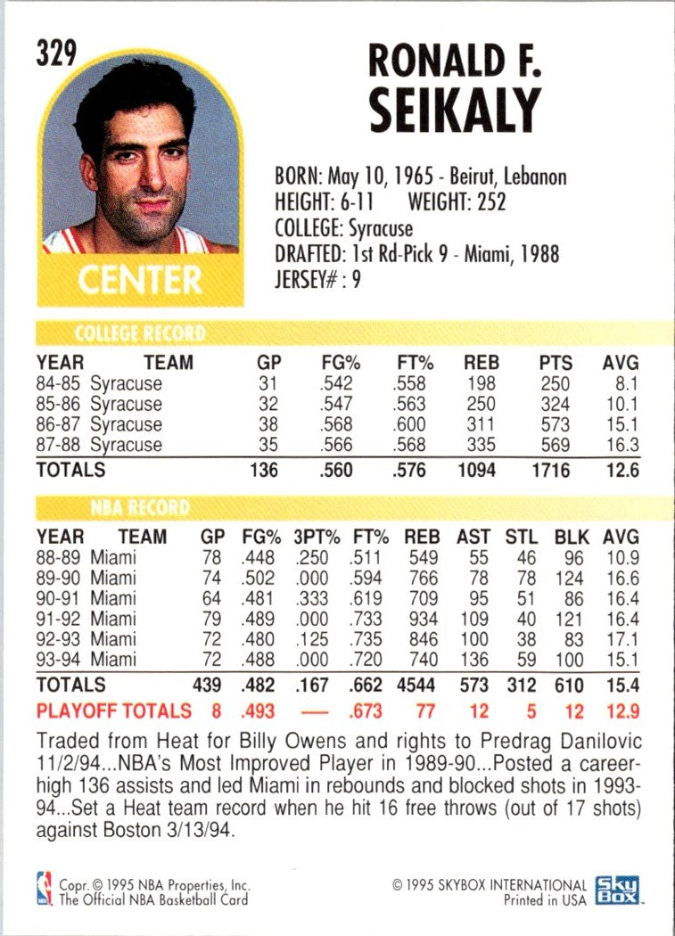 1994 Hoops Rony Seikaly