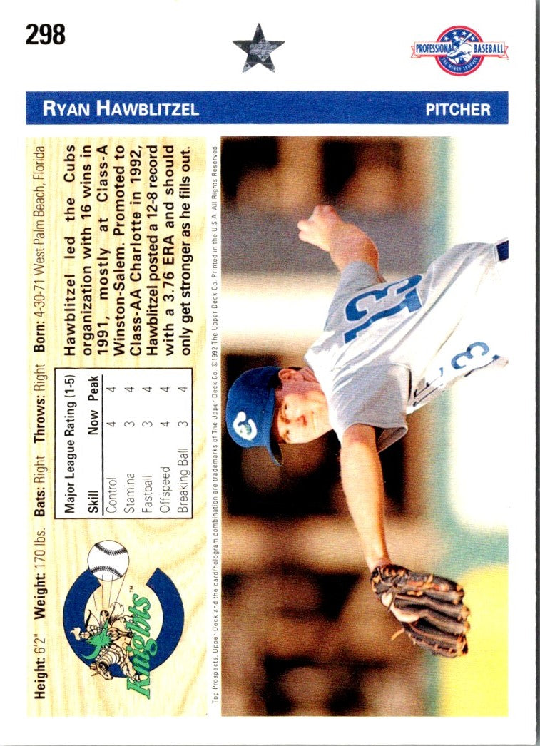 1992 Upper Deck Minors Ryan Hawblitzel