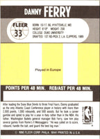 1990 Fleer Danny Ferry #33 Rookie