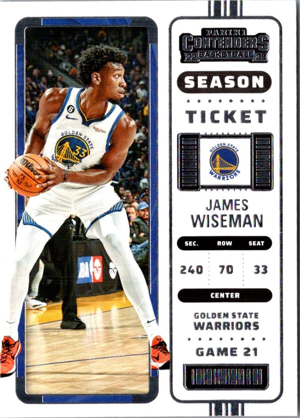 2022 Panini Contenders Season Ticket James Wiseman #41