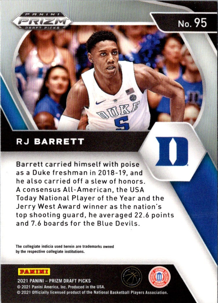 2021 Panini Prizm Draft Picks Blue RJ Barrett