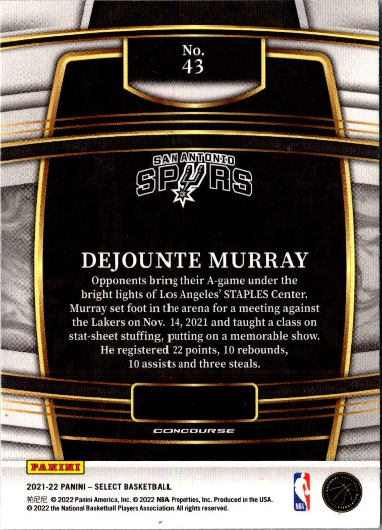 2021 Panini Select Blue Dejounte Murray