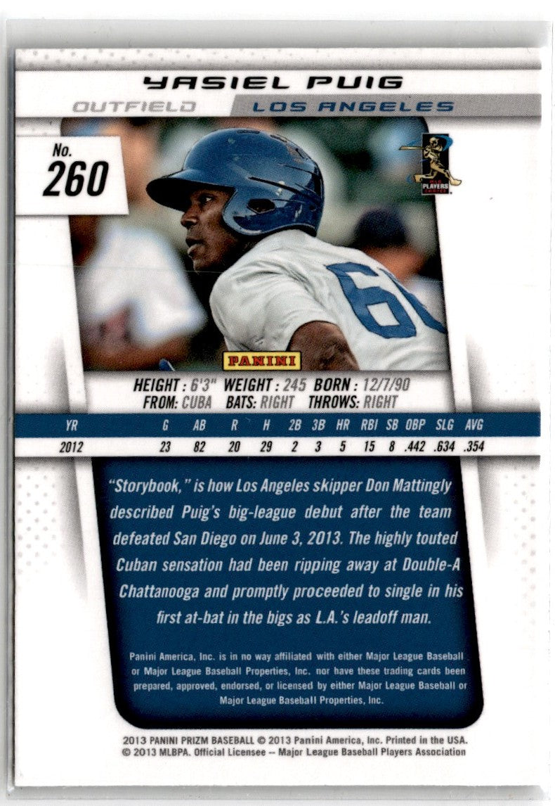 2013 Panini Prizm Yasiel Puig