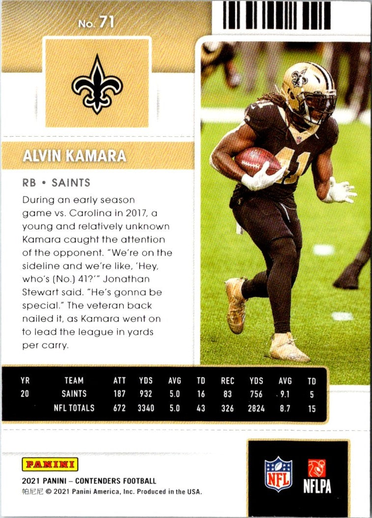 2021 Panini Alvin Kamara