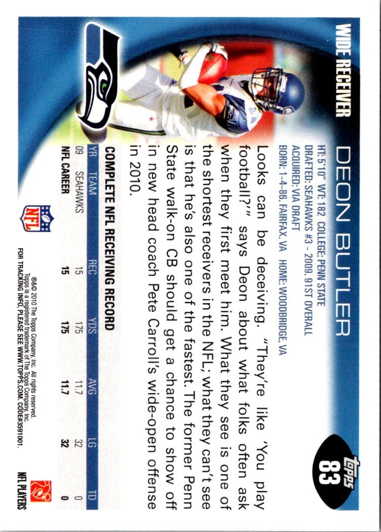 2010 Topps Deon Butler
