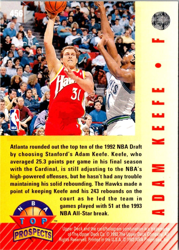 1992 Upper Deck Adam Keefe