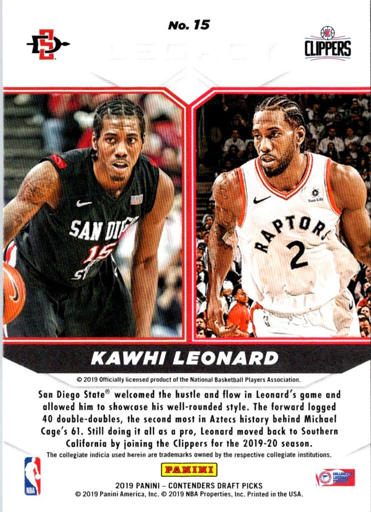 2019 Panini Giannis Antetokounmpo/Kawhi Leonard