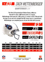 2014 Score Zach Mettenberger #439 Rookie