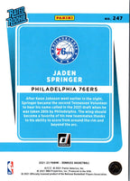 2021 Donruss Rated Rookies Jaden Springer #247