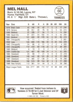 1990 Donruss Best of the AL Mel Hall #66