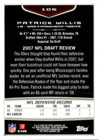 2009 Bowman Chrome Patrick Willis #105