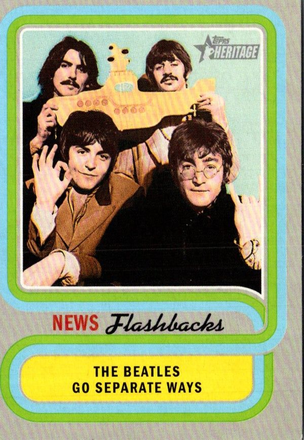 2019 Topps Heritage News Flashbacks The Beatles break up #NF-11