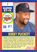 1991 Score 100 Superstars Kirby Puckett