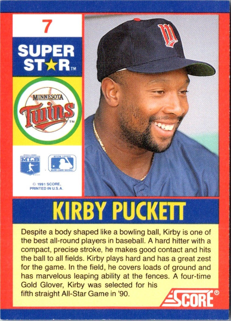 1991 Score 100 Superstars Kirby Puckett